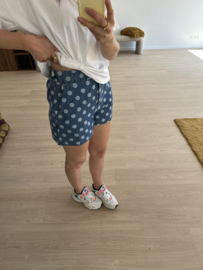Jeans cotton short Azzurro - dot blue