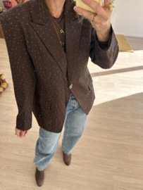Strass blazer Azzurro - dark brown