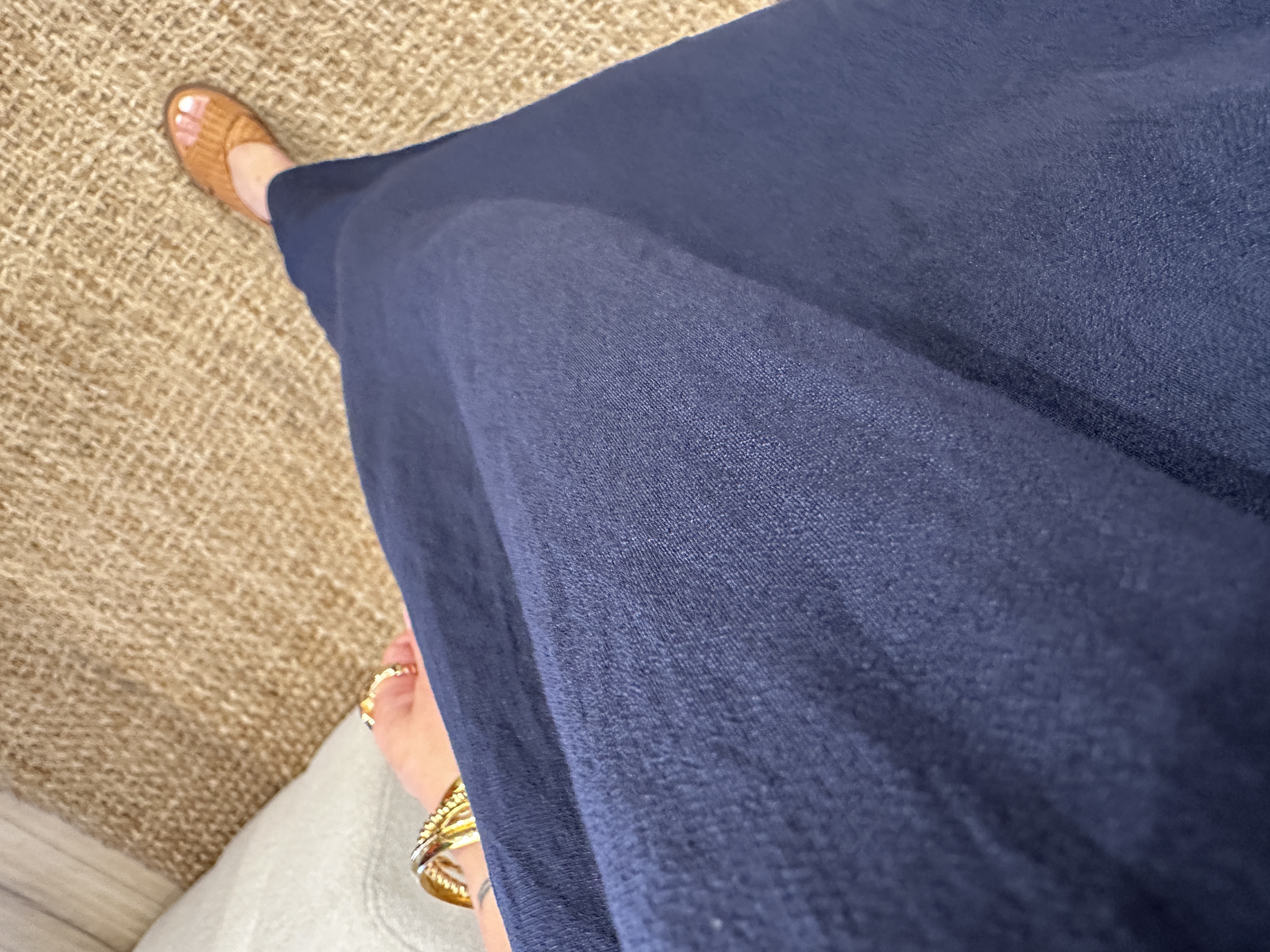 Long bow dress Azzurro - dark blue