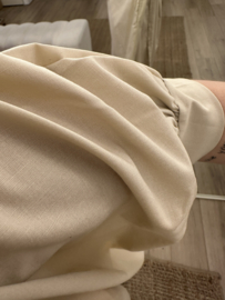 Cotton blouse dress Azzurro - beige