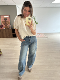 Knitted short pull Ambika - naturel