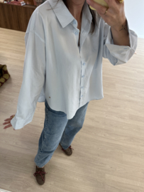 Basic oversized blouse Azzurro - blue light