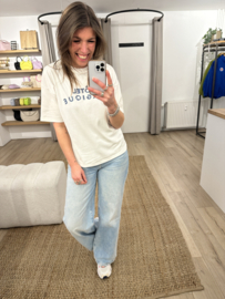 Text tee RBLZ - white/blue