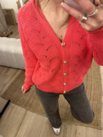 Knitted cardigan Azzurro - fuchsia
