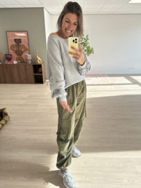 Fold sweater pull Azzurro - grey