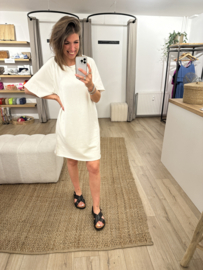 Jog short dress Azzurro - white