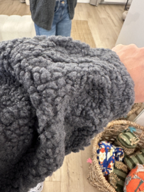 Teddy jacket Azzurro - antraciet