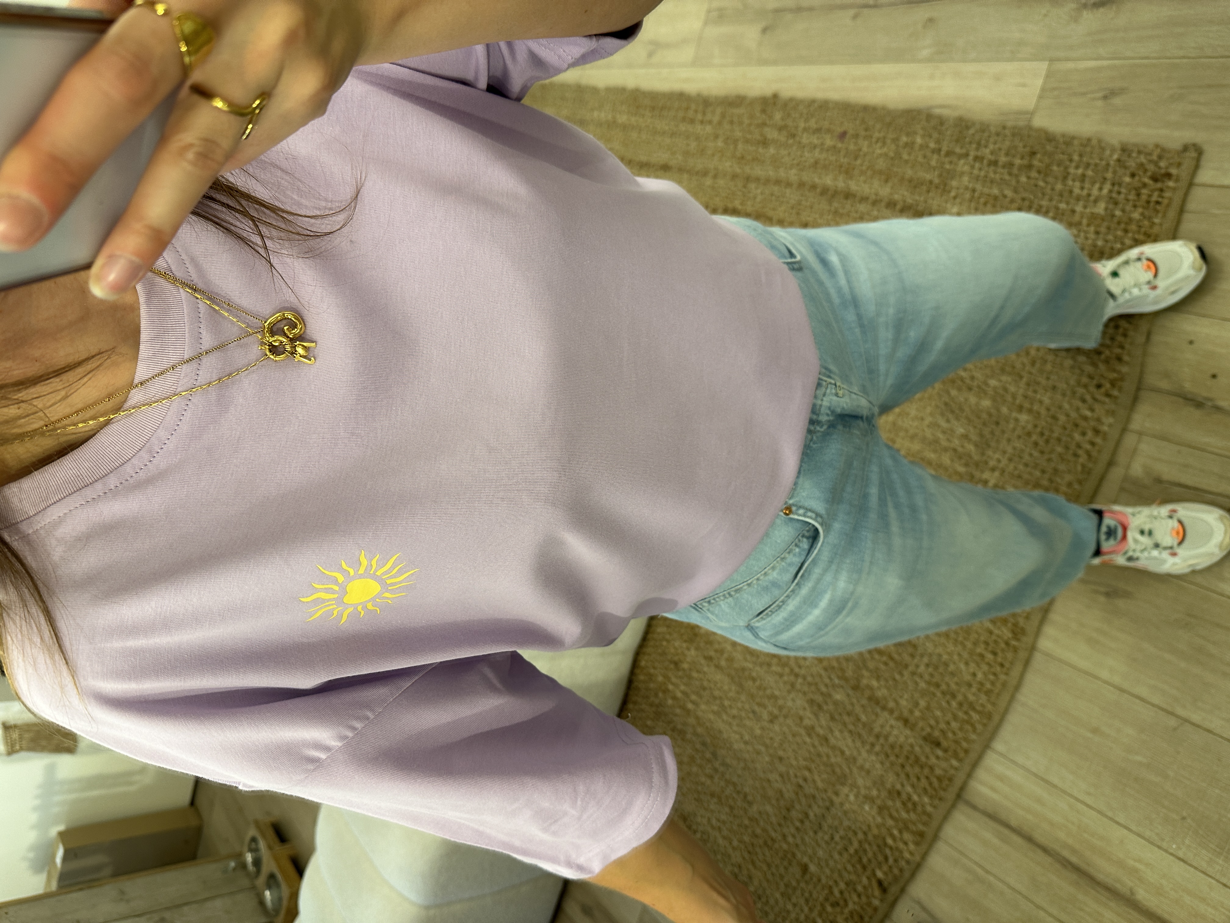 Sun back tee Azzurro - lila