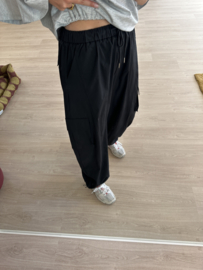 Parachut cord pants - black