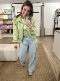 Jeans bomber jacket Azzurro - green