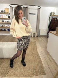Zebra skirt Azzurro - black