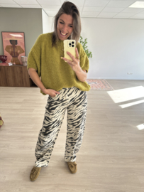Print barrel jeans Laulia - naturel