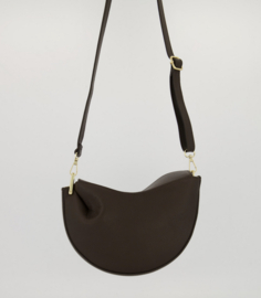 Leather cookie bag - dark brown