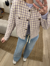 Tweed jacket Azzurro - lila