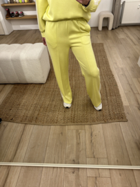 Soft stripe stitch pants Azzurro - lime