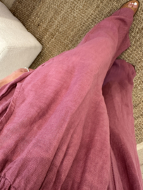 Linen jumpsuit - framboos