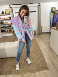 Fur gilet Azzurro - lila