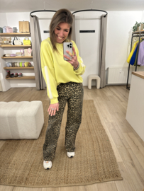 Soft stripe sweater pull Azzurro - lime