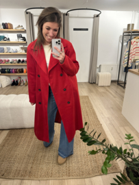 Mantel oversized jacket Azzurro - red