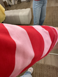 Amour stripe tee - red