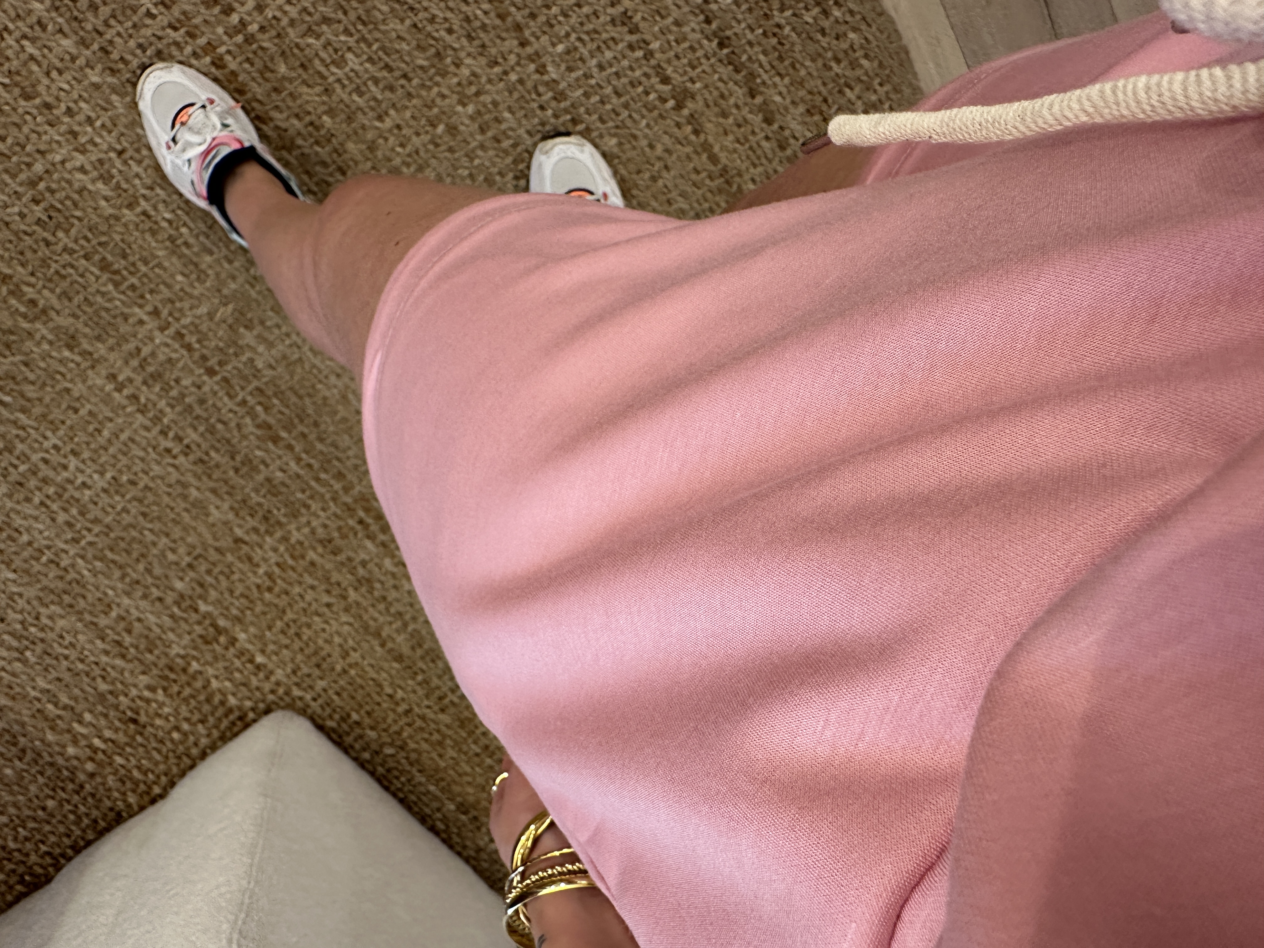 Soft short pants Azzurro - pink