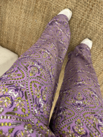 Print wide pants Azzurro - lila