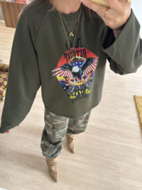 Eagle sweater pull - army green
