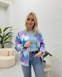 Print bomber Azzurro - blue/purple