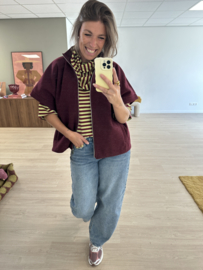 Stripe scarf tee Azzurro - green/bordeaux