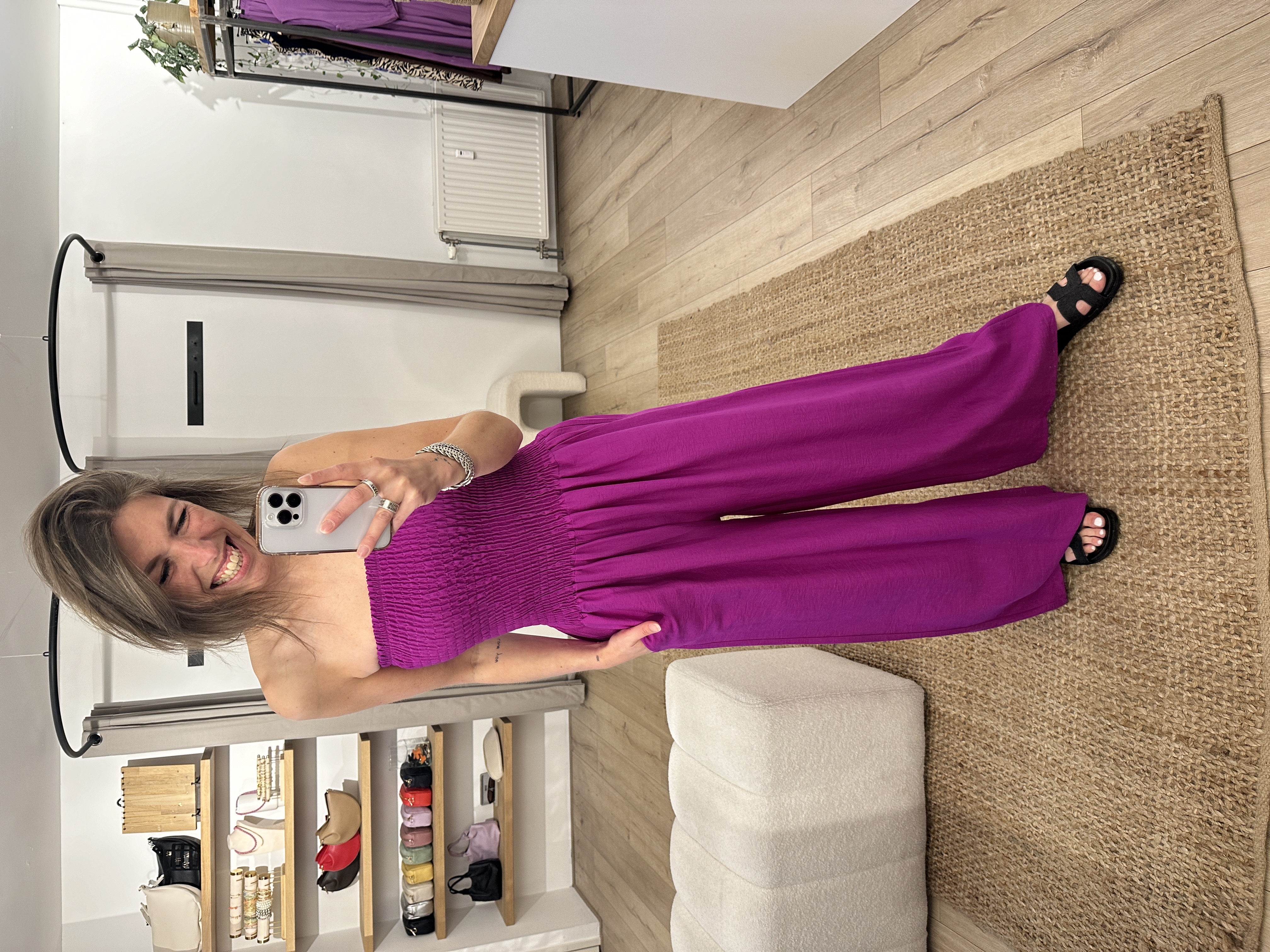 Smog jumpsuit Azzurro - magenta