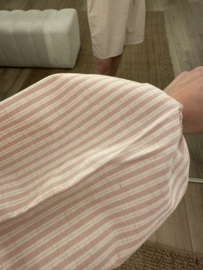 Stripe blouse dress Azzurro - pink