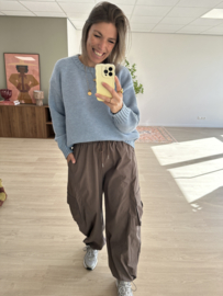 Basic knitted pull Azzurro - blue light