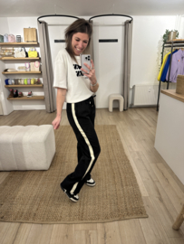 Stripe pantalon Azzurro - black
