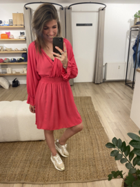 Smog short dress Azzurro - pink