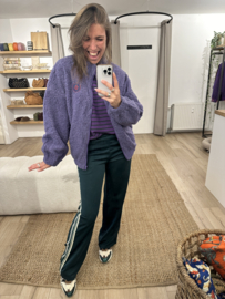 Stripe sweater pull Azzurro - purple/dark green