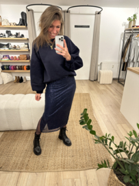 Paillet skirt Azzurro - dark blue