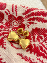 Heart earrings - gold