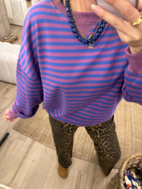 Stripe sweater pull Azzurro - purple/blue