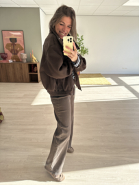 Autumn mantel short jacket - dark brown