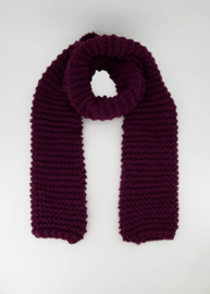 Knitted big scarf - bordeaux