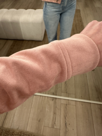 Suedine jacket Azzurro - old pink