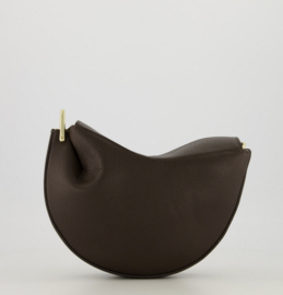 Leather cookie bag - dark brown