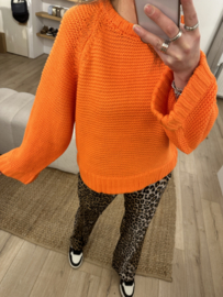 Knitted pull Azzurro - orange