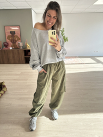 Fold sweater pull Azzurro - grey