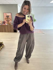 Parachut cord pants - dark brown