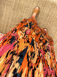 Print summer dress Azzurro - orange