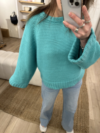 Knitted pull Azzurro - aqua