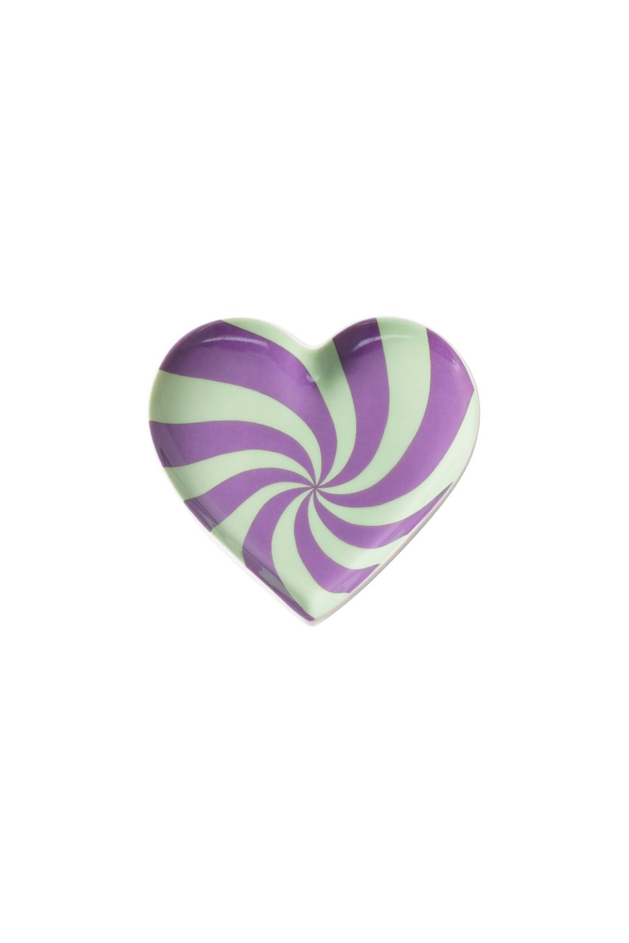 Heart jewelry tray - swirl purple