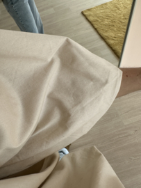 Off shoulder balloon top Azzurro - beige
