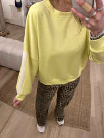 Soft stripe sweater pull Azzurro - lime